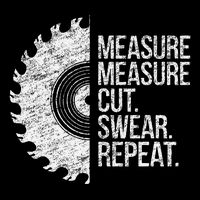 Measure Cut Swear Funny Handyman Dad FatherS Day Youth Performance Sprint T-Shirt
