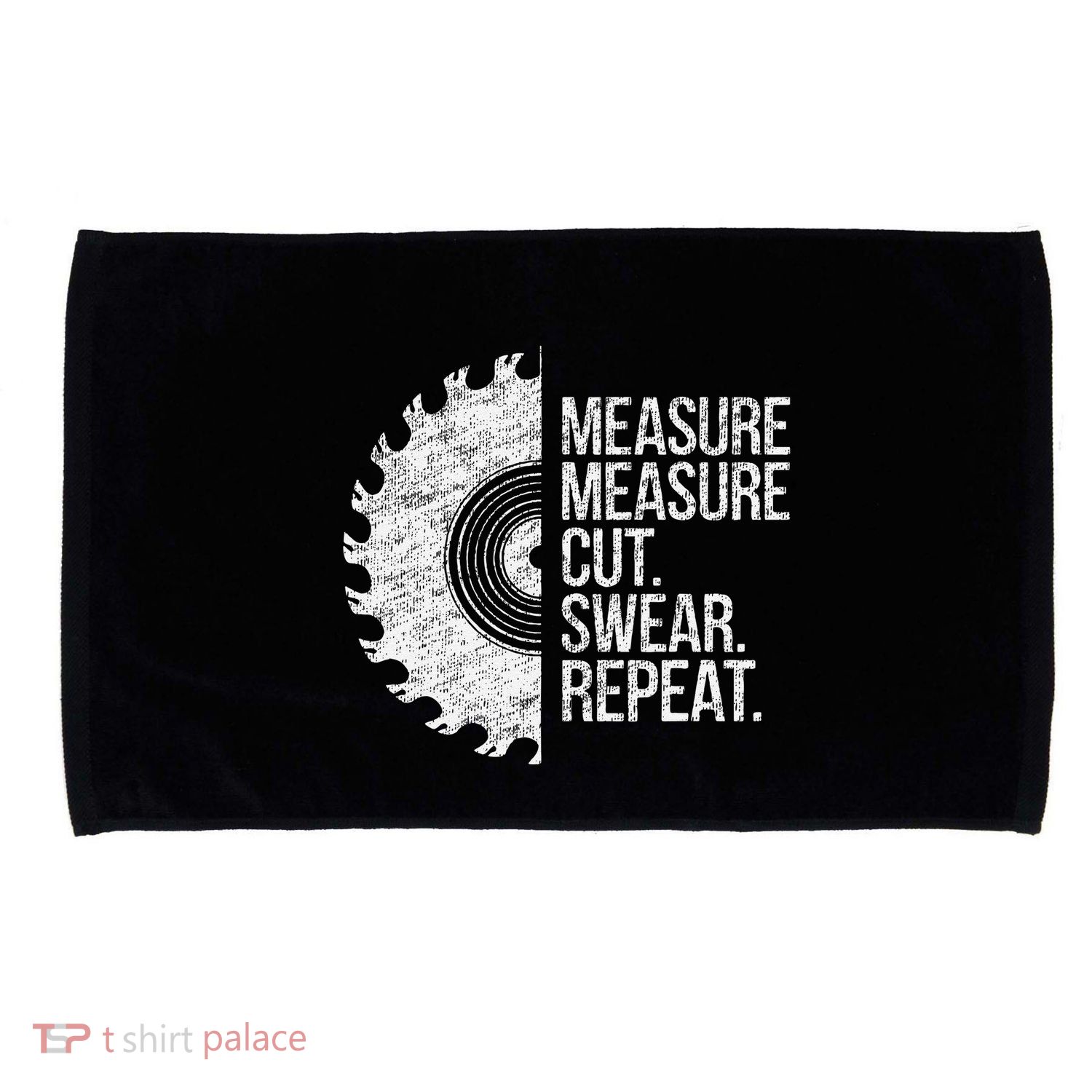 Measure Cut Swear Funny Handyman Dad FatherS Day Microfiber Hand Towel