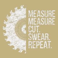 Measure Cut Swear Funny Handyman Dad FatherS Day Button