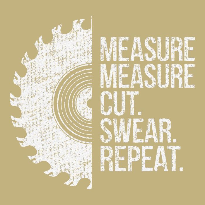 Measure Cut Swear Funny Handyman Dad FatherS Day Button