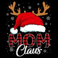 Mom Claus Santa Hat Reindeer Red Plaid Matching Family Xmas Gift Impact Tech Backpack