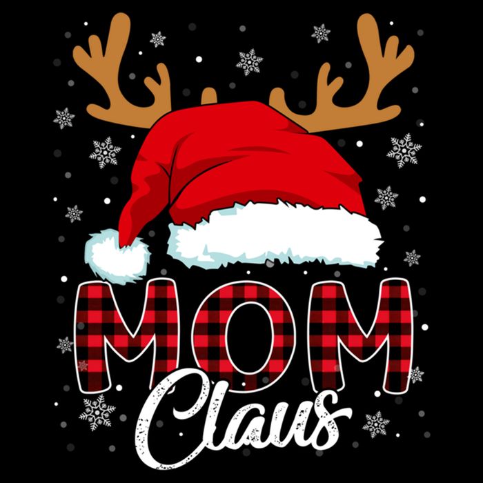 Mom Claus Santa Hat Reindeer Red Plaid Matching Family Xmas Gift Impact Tech Backpack