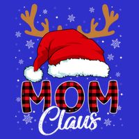 Mom Claus Santa Hat Reindeer Red Plaid Matching Family Xmas Gift Bag