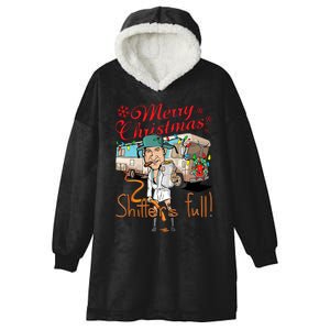 Merry Christmas ShitterS Hooded Wearable Blanket