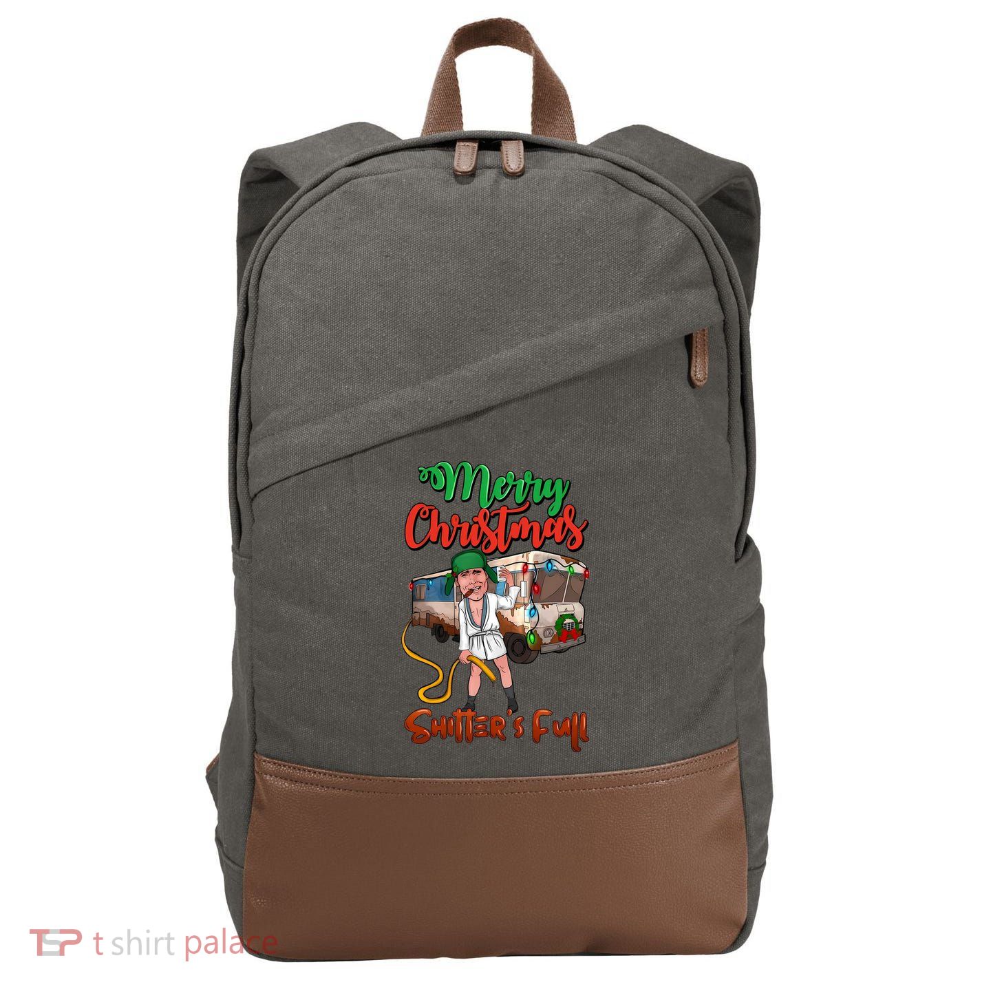 Merry Christmas Shitters Full Funny Christmas Vacation Cotton Canvas Backpack
