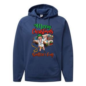 Merry Christmas Shitters Full Funny Christmas Vacation Performance Fleece Hoodie