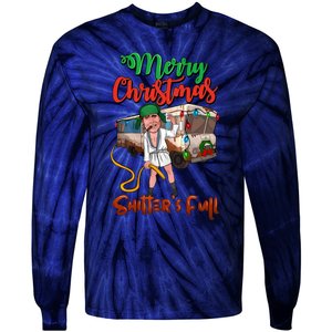 Merry Christmas Shitters Full Funny Christmas Vacation Tie-Dye Long Sleeve Shirt