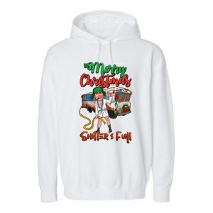 Merry Christmas Shitters Full Funny Christmas Vacation Garment-Dyed Fleece Hoodie