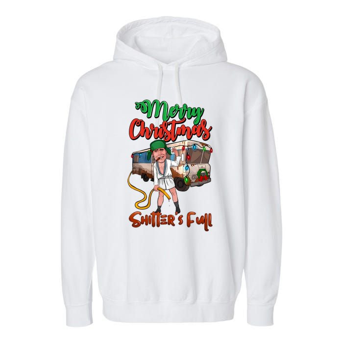 Merry Christmas Shitters Full Funny Christmas Vacation Garment-Dyed Fleece Hoodie