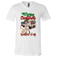 Merry Christmas Shitters Full Funny Christmas Vacation V-Neck T-Shirt