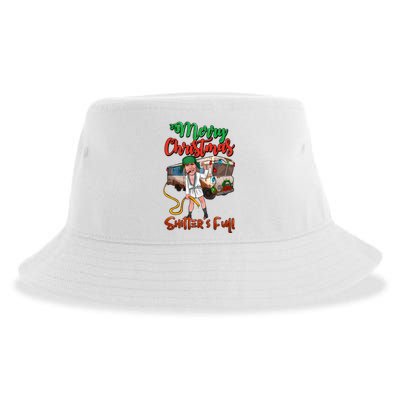 Merry Christmas Shitters Full Funny Christmas Vacation Sustainable Bucket Hat