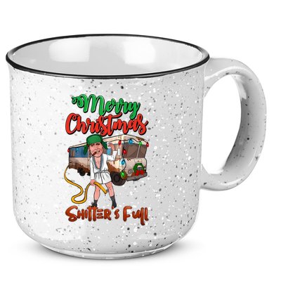 Merry Christmas Shitters Full Funny Christmas Vacation 15oz Campfire Ceramic Mug