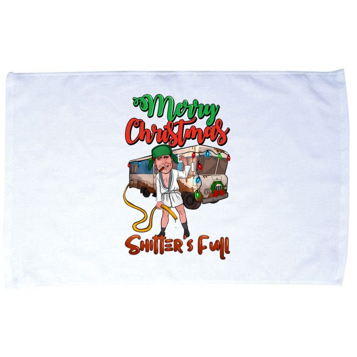 Merry Christmas Shitters Full Funny Christmas Vacation Microfiber Hand Towel