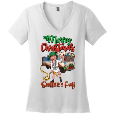 Merry Christmas Shitters Full Funny Christmas Vacation Women's V-Neck T-Shirt