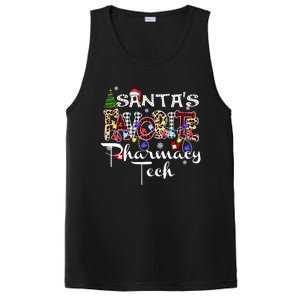 Merry Christmas SantaS Favorite Pharmacy Tech Xmas Lights Gift PosiCharge Competitor Tank