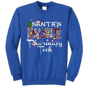 Merry Christmas SantaS Favorite Pharmacy Tech Xmas Lights Gift Sweatshirt