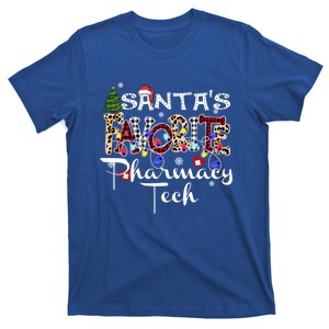 Merry Christmas SantaS Favorite Pharmacy Tech Xmas Lights Gift T-Shirt