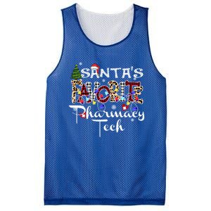 Merry Christmas SantaS Favorite Pharmacy Tech Xmas Lights Gift Mesh Reversible Basketball Jersey Tank