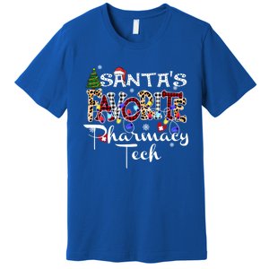 Merry Christmas SantaS Favorite Pharmacy Tech Xmas Lights Gift Premium T-Shirt