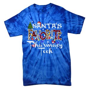 Merry Christmas SantaS Favorite Pharmacy Tech Xmas Lights Gift Tie-Dye T-Shirt