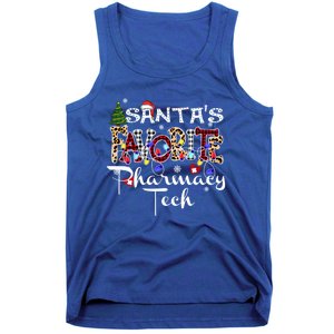 Merry Christmas SantaS Favorite Pharmacy Tech Xmas Lights Gift Tank Top