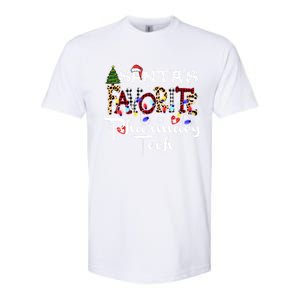 Merry Christmas SantaS Favorite Pharmacy Tech Xmas Lights Gift Softstyle CVC T-Shirt