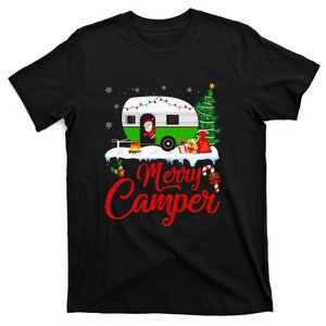 Merry Camper Santa Camping Funny RV Camper Christmas Gift T-Shirt