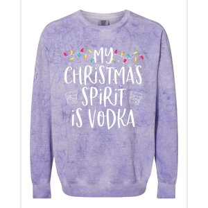 My Christmas Spirit Is Vodka Funny Family Christmas Party Gift Colorblast Crewneck Sweatshirt