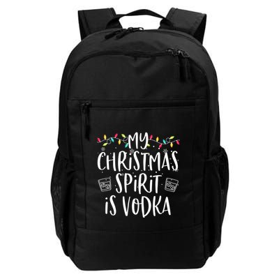 My Christmas Spirit Is Vodka Funny Family Christmas Party Gift Backpack