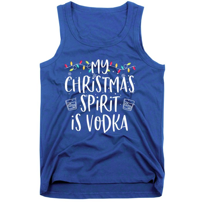 My Christmas Spirit Is Vodka Funny Family Christmas Party Gift Tank Top