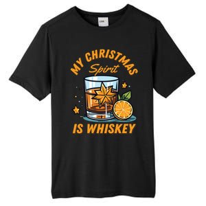 My Christmas Spirit Is Whiskey Christmas Gift Tall Fusion ChromaSoft Performance T-Shirt