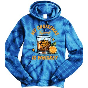 My Christmas Spirit Is Whiskey Christmas Gift Tie Dye Hoodie