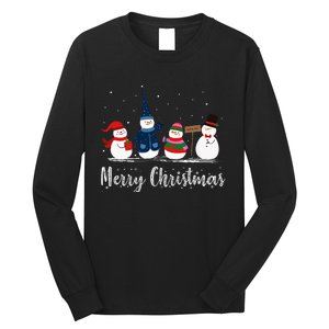 Merry Christmas Snowman Christmas Holiday Long Sleeve Shirt