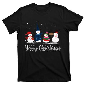 Merry Christmas Snowman Christmas Holiday T-Shirt