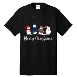 Merry Christmas Snowman Christmas Holiday Tall T-Shirt