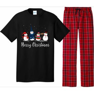 Merry Christmas Snowman Christmas Holiday Pajama Set