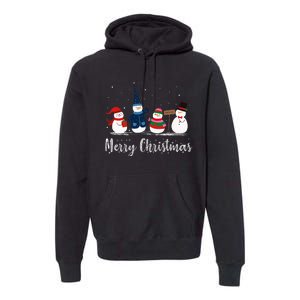 Merry Christmas Snowman Christmas Holiday Premium Hoodie