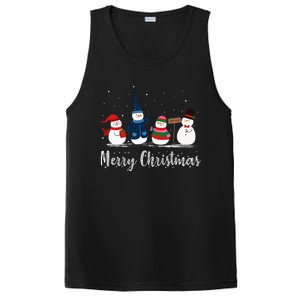 Merry Christmas Snowman Christmas Holiday PosiCharge Competitor Tank