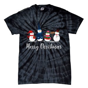 Merry Christmas Snowman Christmas Holiday Tie-Dye T-Shirt