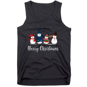 Merry Christmas Snowman Christmas Holiday Tank Top