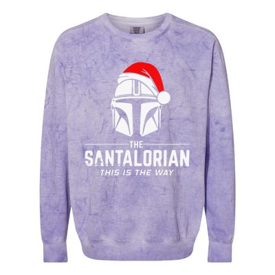 Merry Christmas Santalorian Santa V-Neck Colorblast Crewneck Sweatshirt