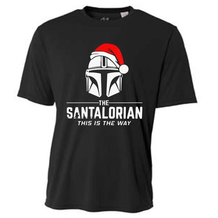 Merry Christmas Santalorian Santa V-Neck Cooling Performance Crew T-Shirt