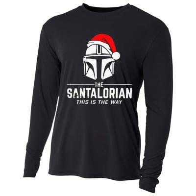 Merry Christmas Santalorian Santa V-Neck Cooling Performance Long Sleeve Crew