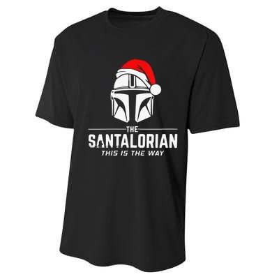 Merry Christmas Santalorian Santa V-Neck Performance Sprint T-Shirt