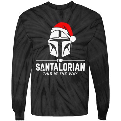 Merry Christmas Santalorian Santa V-Neck Tie-Dye Long Sleeve Shirt