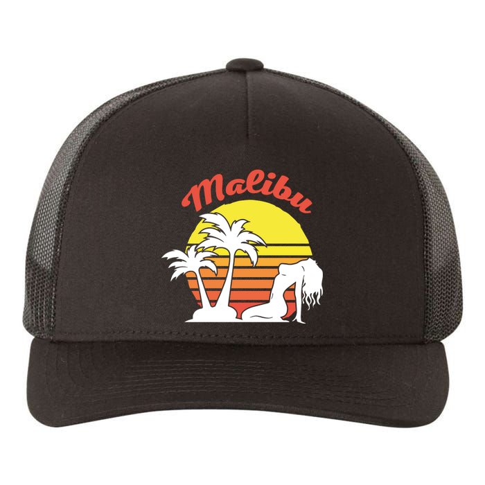 Malibu California Summer Vacation Beach Theme Yupoong Adult 5-Panel Trucker Hat