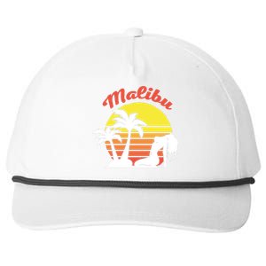 Malibu California Summer Vacation Beach Theme Snapback Five-Panel Rope Hat