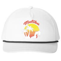 Malibu California Summer Vacation Beach Theme Snapback Five-Panel Rope Hat