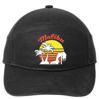 Malibu California Summer Vacation Beach Theme 7-Panel Snapback Hat