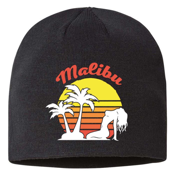 Malibu California Summer Vacation Beach Theme Sustainable Beanie